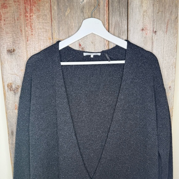 Helmut Lang Cosme Wool Cashmere Longline Single Button Cardigan Charcoal XS - Picture 2 of 11